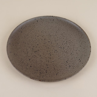 This is a brown tableware by Marie Bose called salad plate : ash grey in standard