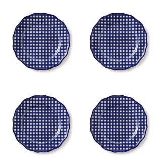 This is a blue tableware by Maison Madison called beatrix 9'' dessert plate set of 4 in standard