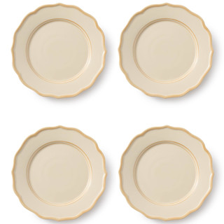 This is a beige tableware by Maison Madison called colette 10.5'' dinner plate set of 4 in standard