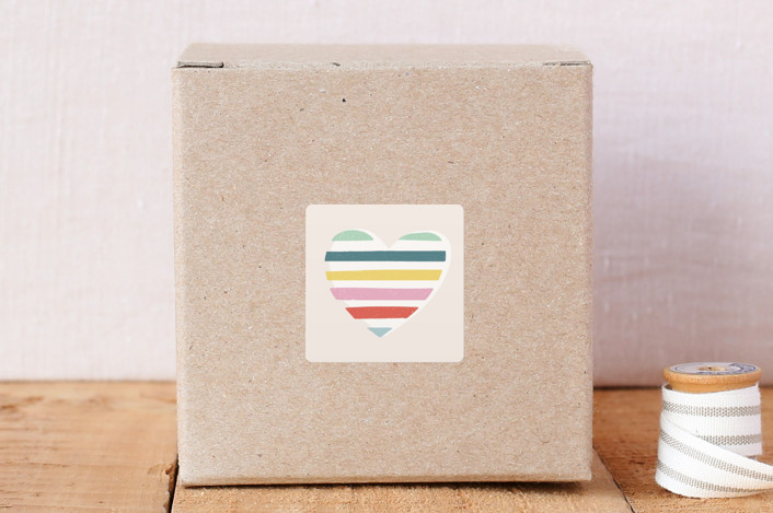 Layered Heart Sticker