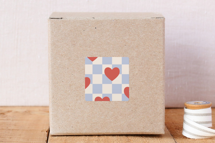 Checkered Hearts Envelope Seal