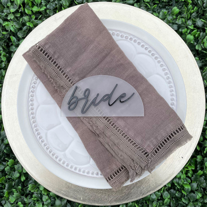 Bride + Groom Place Settings | Acrylic
