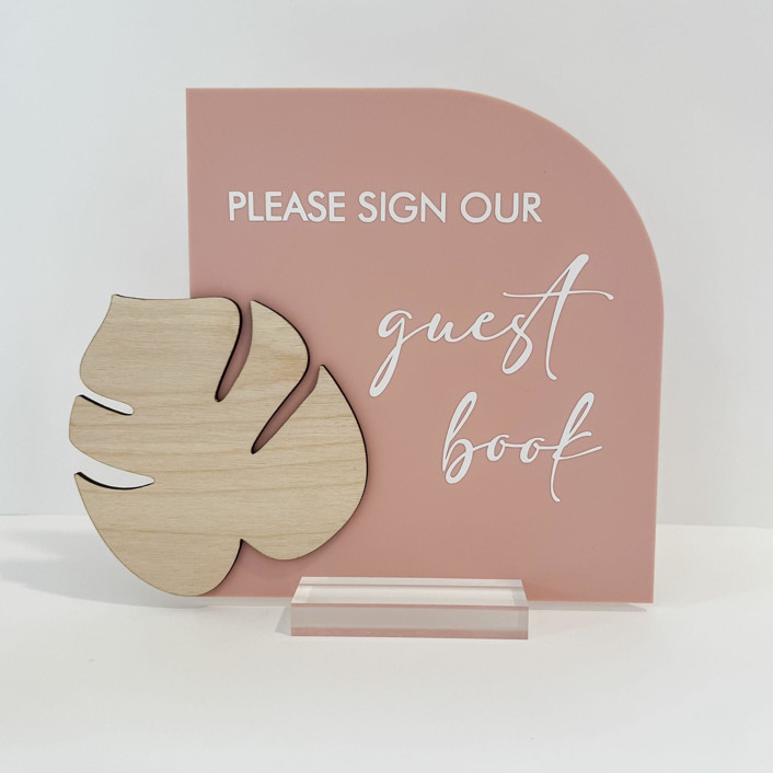 Acrylic & Wood Palm Sign