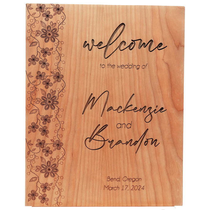 Adígua Indigenous Design Hardwood Welcome Sign