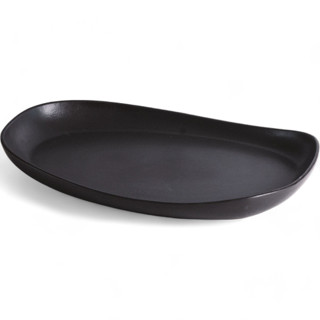 This is a black tableware by Powered By People called mini long stoneware serving platters | dadasi in standard