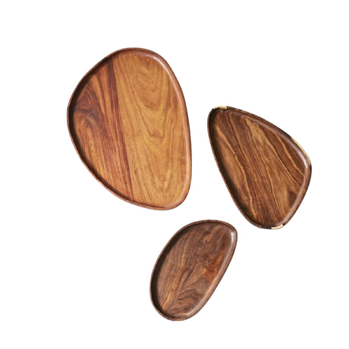 Itza Wood Leaf Tray - Thumbnail 2