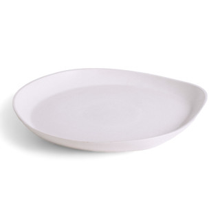 This is a white tableware by Powered By People called stoneware round serving platter in standard