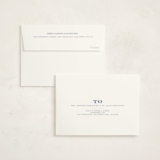 This is a navy bar mitzvah bat mitzvah invitations with standard by Jenna Holcomb called square frame printing on strathmore in standard