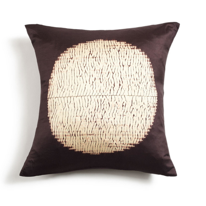 Shunya Black Silk Pillow Throw Pillows by Anjali Purohit Minted