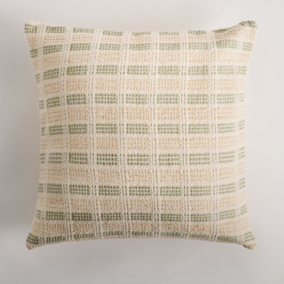 This is a multicolorassorted-colors throw pillows by Tatiana Ordoñez called bolivar pillow cover sage green & cream in standard