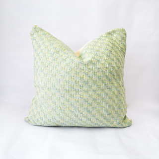 This is a green throw pillows by Tatiana Ordoñez called basic feijoa green pillow cover in standard