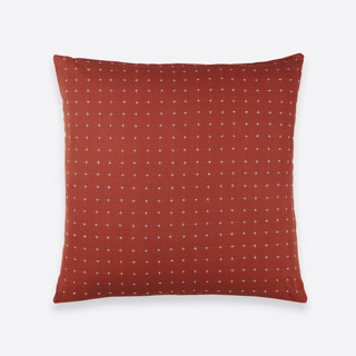 This is a red throw pillows by Anchal called cross-stitch throw pillow - rust in standard