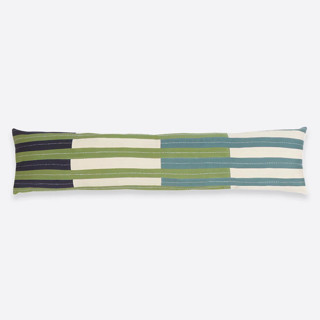 This is a green throw pillows by Anchal called shift xl lumbar pillow in standard