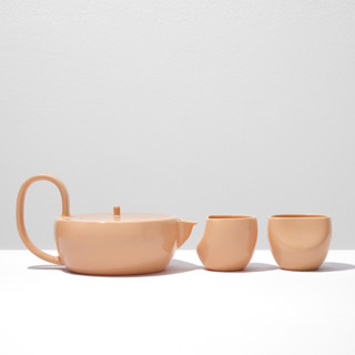 This is a brown tableware by Powered By People called elegant large teapot set - coral in standard
