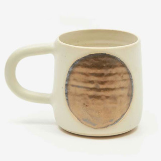 This is a bronze tableware by Lauren Robertson called ceramic moon mug in standard
