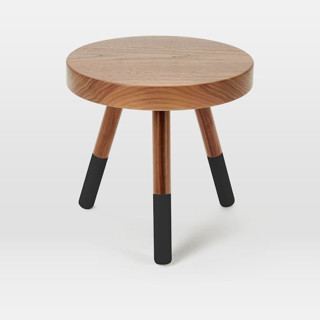 This is a black accent furniture by Alex Cordell called campfire stool in standard