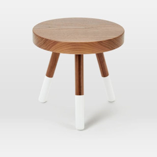 This is a white accent furniture by Alex Cordell called campfire stool in standard