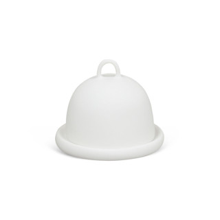 This is a white tableware by Tina Frey called sculpt butter dish white in standard