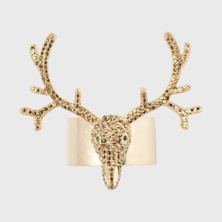 This is a gold tableware by Joanna Buchanan called antler napkin rings, gold, set of four in standard