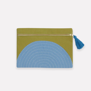 This is a green back to school supplies by Anchal called eclipse pouch - olive in standard
