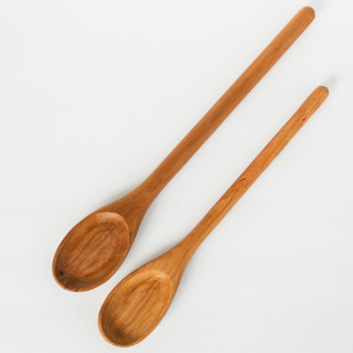 This is a natural tableware by Millstream Home called the small spoon in cherry in standard