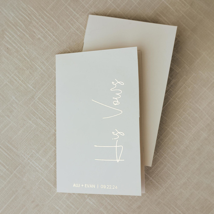 Personalized Vow Book Set His & Hers