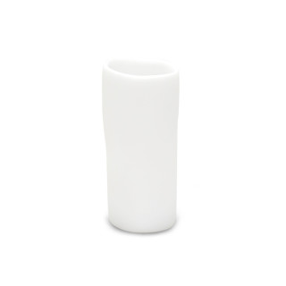This is a white vases by Tina Frey called halo bud vase white in standard
