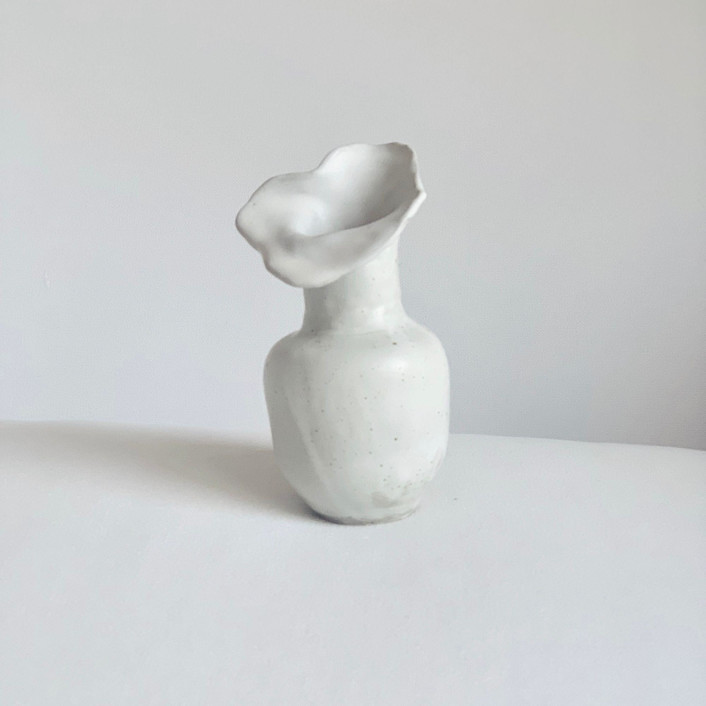 Petal vase in white Vases by Cloude Made Minted