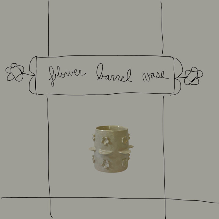 flower barrel vase