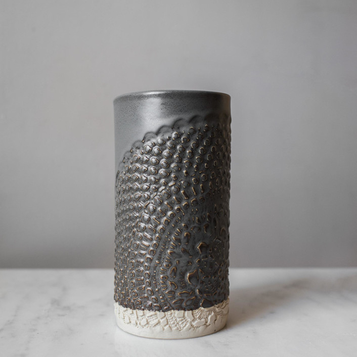 Lace Canister Large - Gunmetal