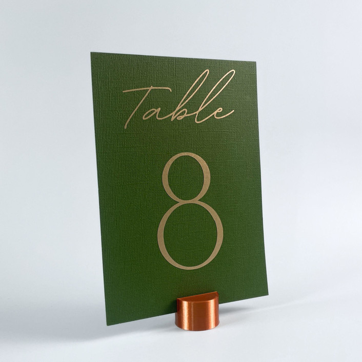 Copper Color Circle Table Number Holder, Set of 5 Centerpieces by Corduroy Effect Minted