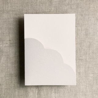 This is a beige vellum wedding invitations by Ivory Invitations called cloud scalloped pocket holder for 5x7 cards - pack of 10 in standard