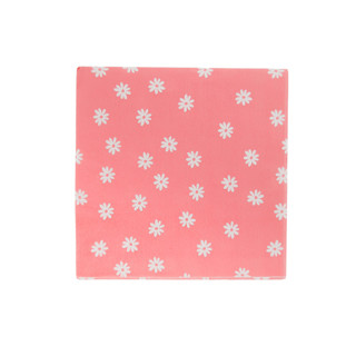 This is a pink decorative paper napkins by Jollity and Co called camp bachelorette daisy cocktail napkins - set of 20 in standard