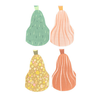This is a multicolor decorative paper napkins by Jollity and Co called gourd large napkins- set of 16 in standard