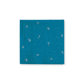 This is a blue decorative paper napkins by Jollity and Co called zodiac cocktail napkins - set of 20 in standard