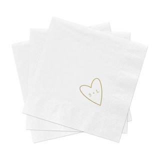 This is a multicolorassorted-colors decorative paper napkins by Studio Lavender called heart wedding cocktail napkins, pack of 200 in standard