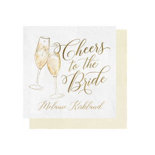 This is a multicolorassorted-colors decorative paper napkins by Papel Custom Design called bridal cheers napkin in standard
