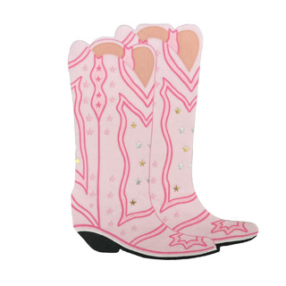 This is a pink decorative paper napkins by Jollity and Co called pony tales large "boot" napkins - pack of 16 in standard