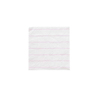 This is a purple decorative paper napkins by Jollity and Co called frenchie stripes petite napkins - pack of 16 in standard