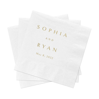 This is a multicolorassorted-colors decorative paper napkins by Studio Lavender called foil wedding cocktail napkins, pack of 200 in standard