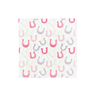 This is a multicolor decorative paper napkins by Jollity and Co called pony tales petite napkins - pack of 16 in standard