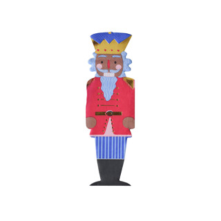 This is a multicolor decorative paper napkins by Jollity and Co called nutcracker guest napkins - set of 16 die-cut napkins in standard