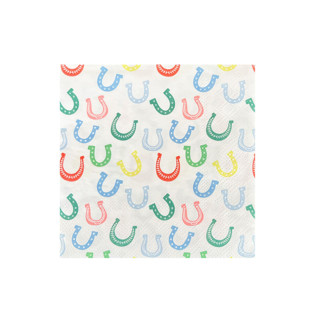 This is a multicolor decorative paper napkins by Jollity and Co called yeehaw petite napkins - pack of 16 in standard