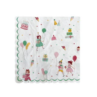 This is a white decorative paper napkins by Jollity and Co called it's a party large vintage napkins - set of 20 in standard