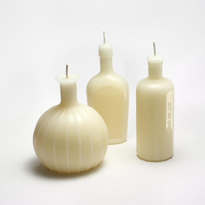 Bottles set of 3 Cream