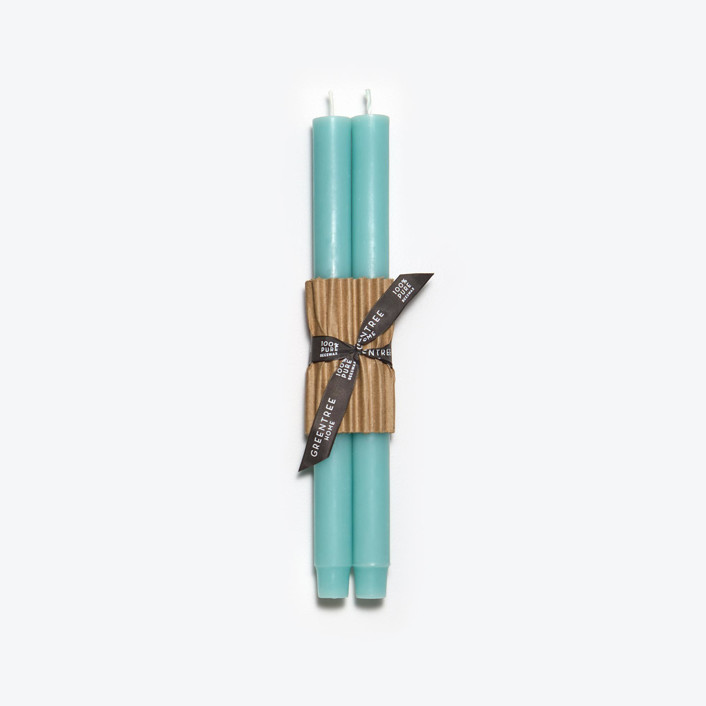 12" Church Tapers (pair) Robin's Egg Blue