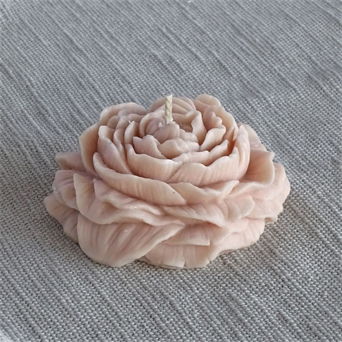 Wax Peony Candle (Tan)