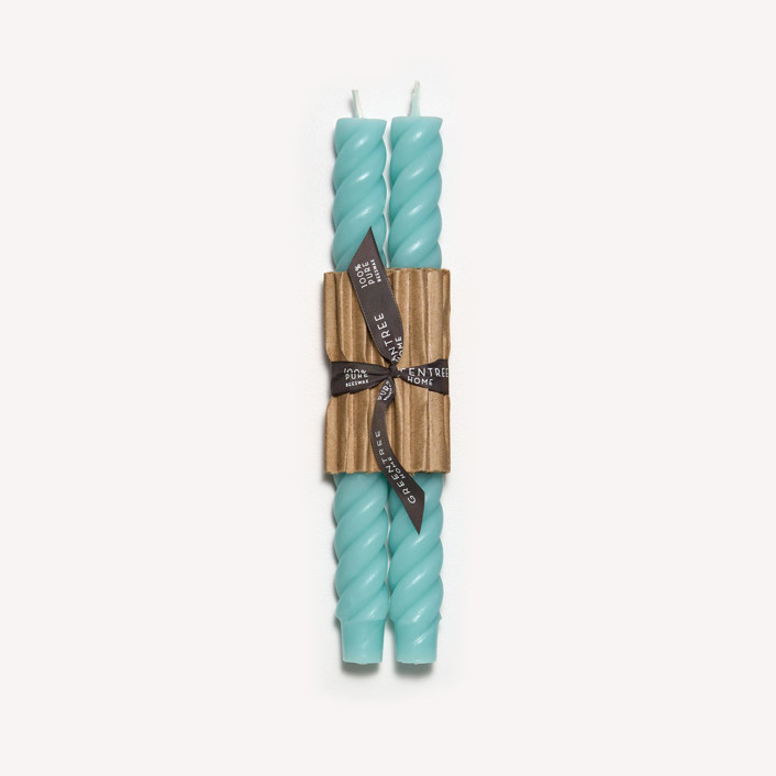 10" Rope Tapers (pair) Robin's Egg Blue