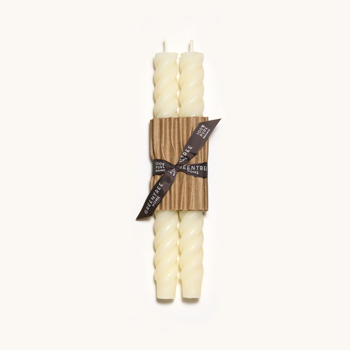 10" Rope Tapers (pair) Cream