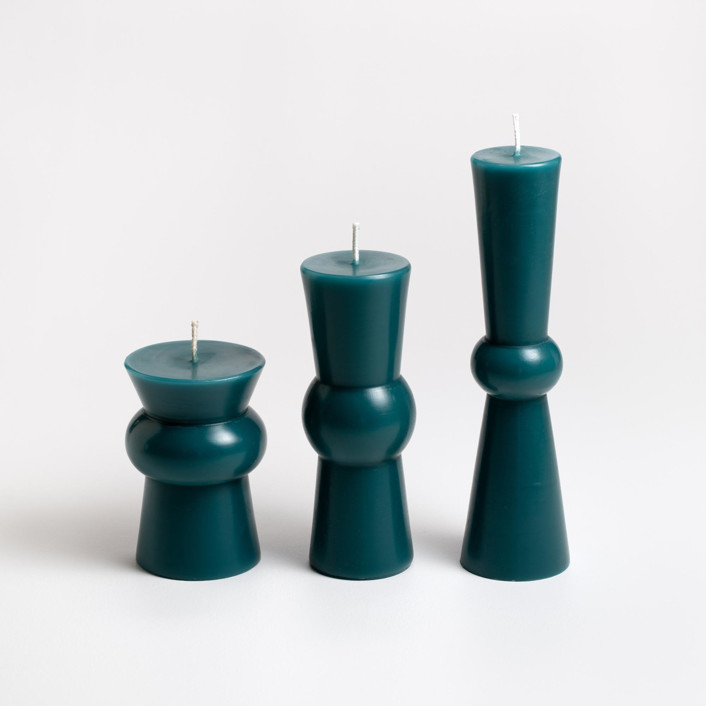 Josee Pillar Set of 3 Turquoise